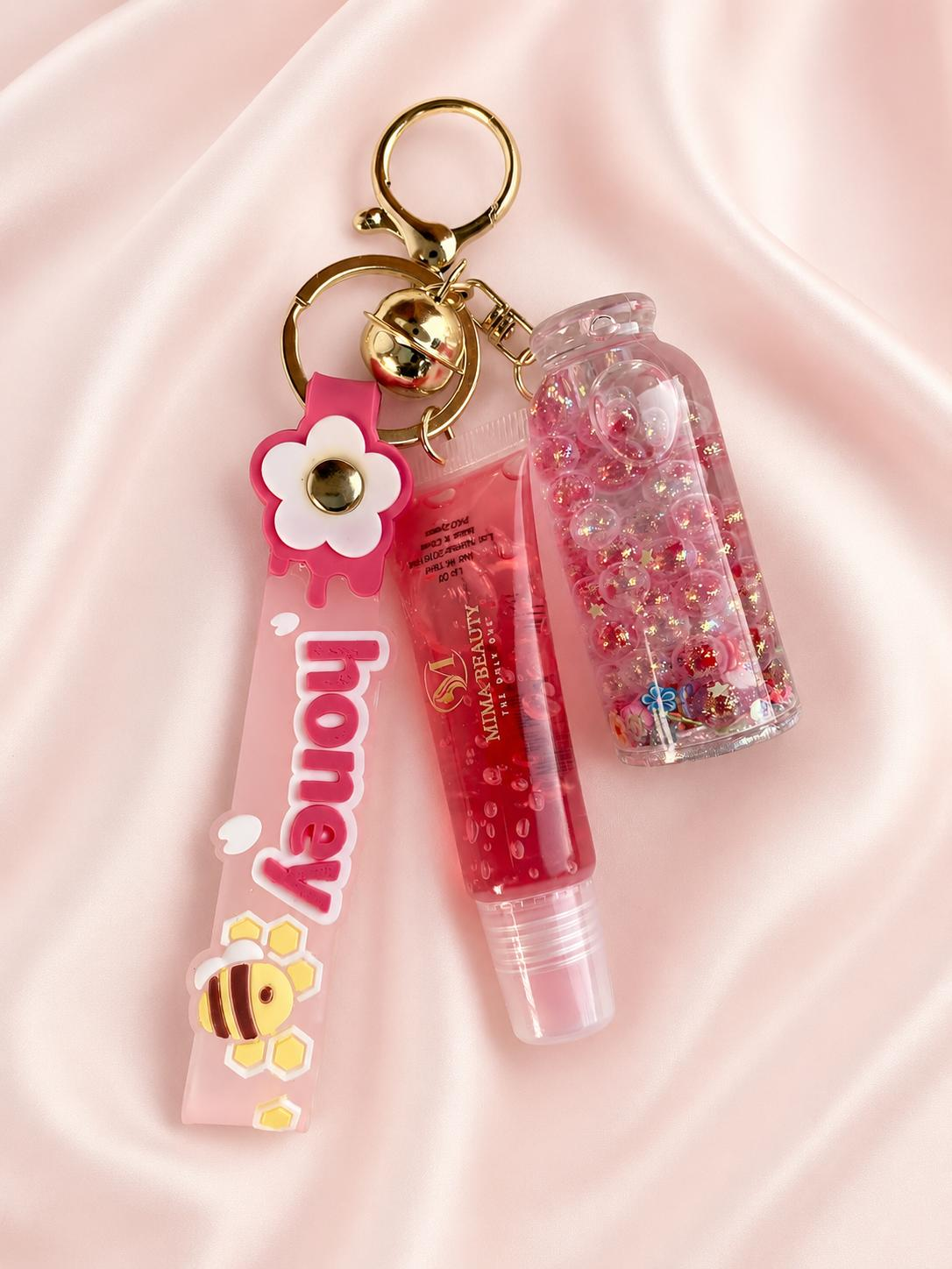 Honey Pop Keychain Lip Gloss