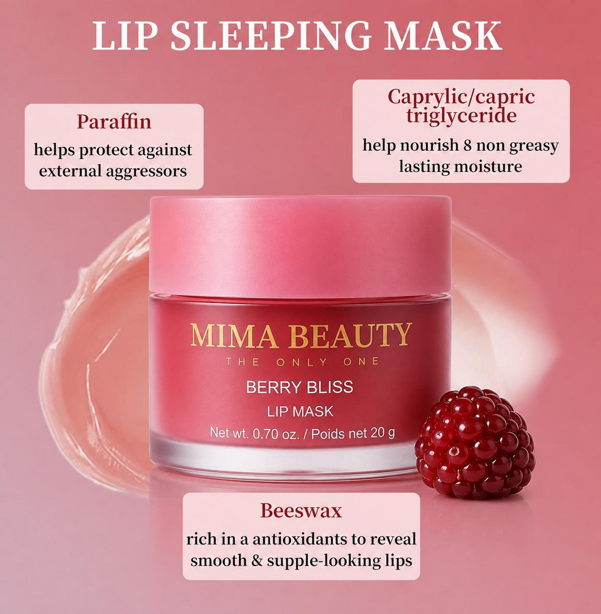 Mima Beauty Berry Bliss Lip Sleeping Mask