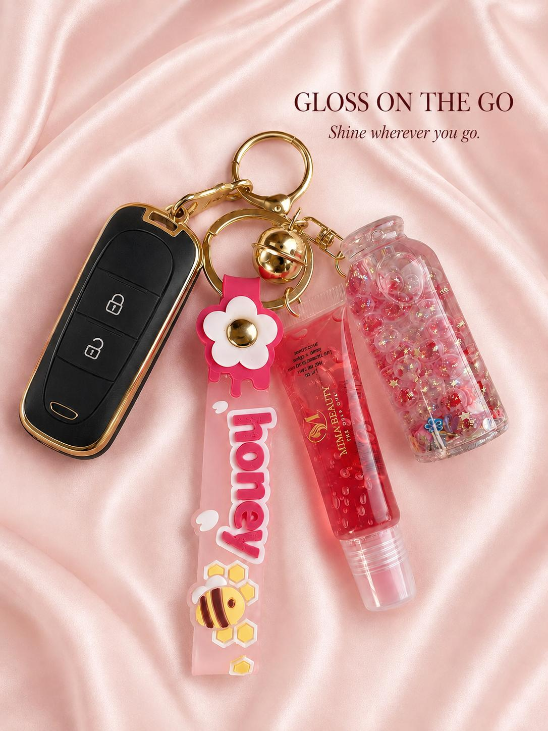 Honey Pop Keychain Lip Gloss