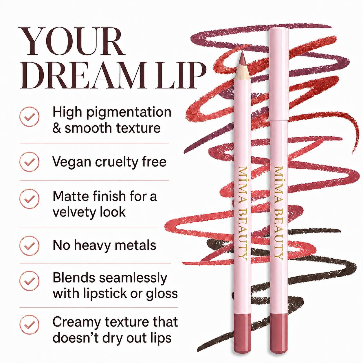 Mima Velvet Lip Liner Pencil